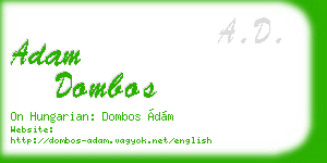 adam dombos business card